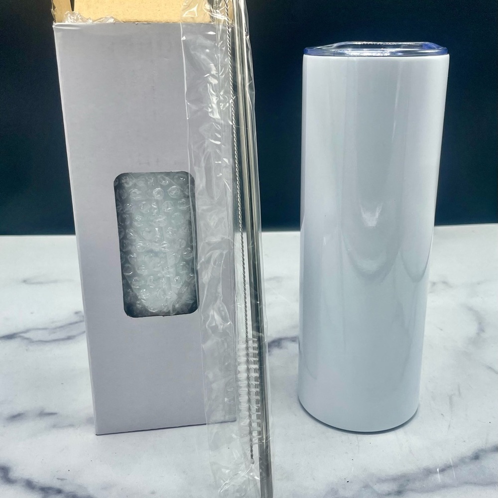 White Stainless Steel Tumbler for Sublimation